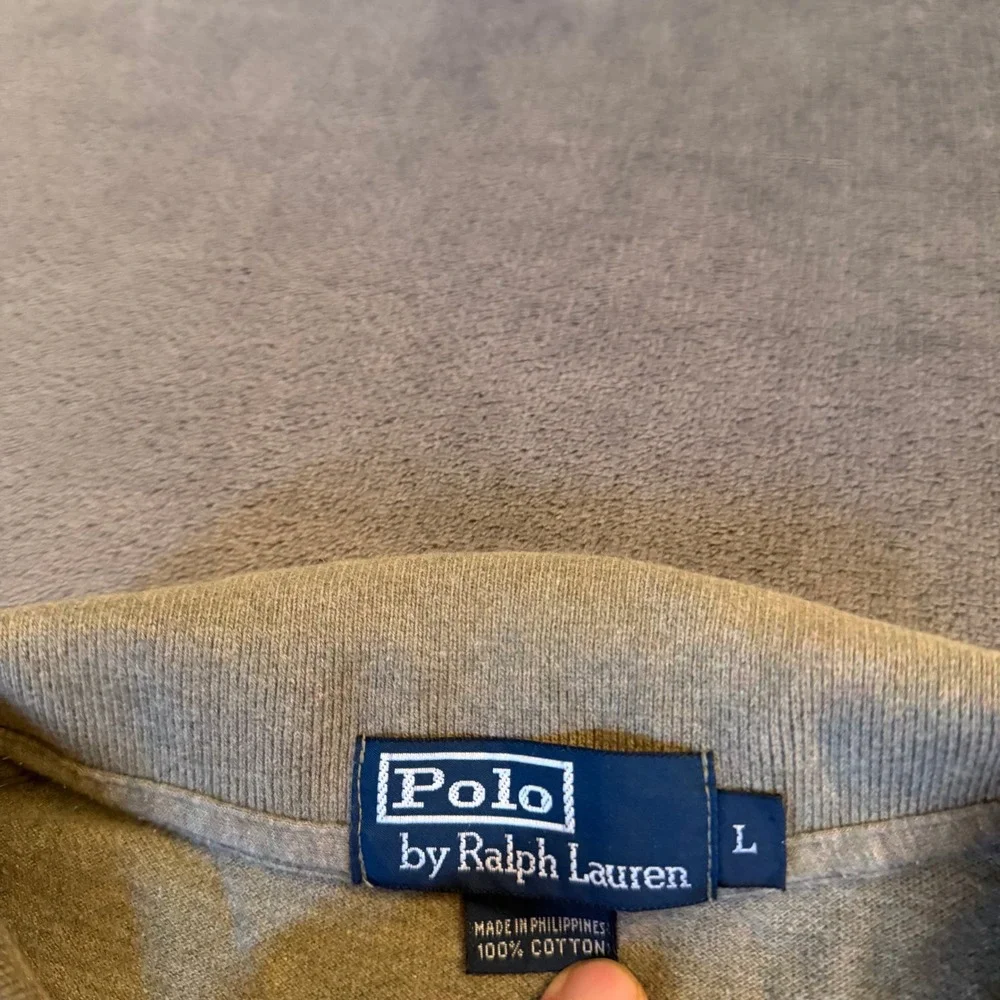 Polo Ralph Lauren Classic Fit Short‎ Sleeve Polo Shirt Gray Beige Mens Large
